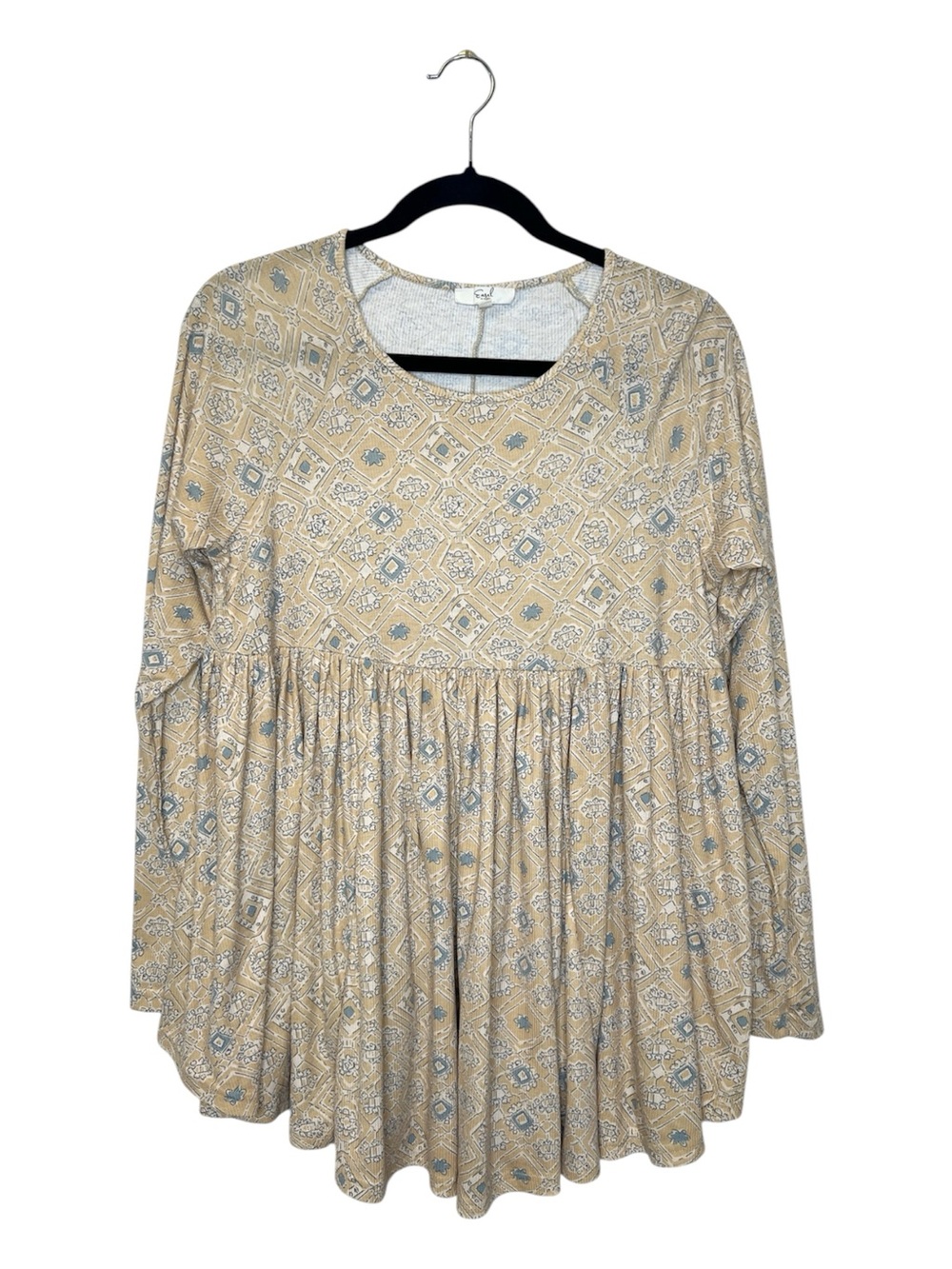 EASEL Raglan Long Sleeve Babydoll Top size Small